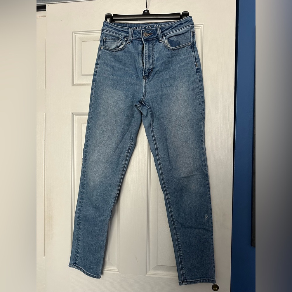 AE stretch mom jeans